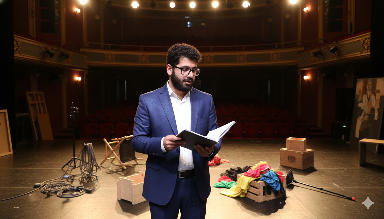 هنر کارگردانی عرضه چیزیست در فضا که نمایشنامه نویس آن را در زمان عرضه کرده است؛ زمان تنیده در متن.